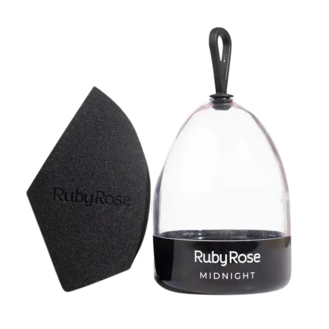 Esponja para Maquiagem Ruby Rose Midnight Preta 7,05g