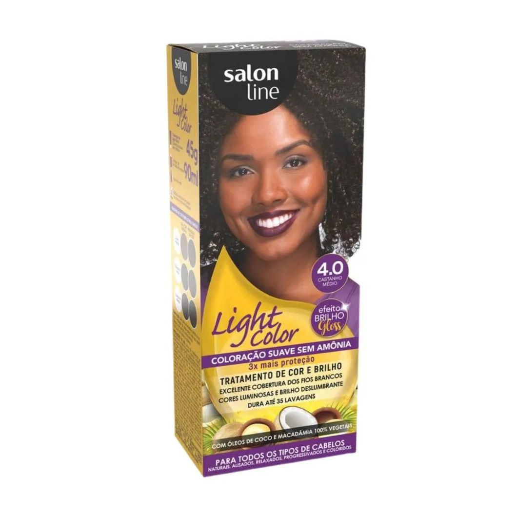 Coloração Suave Salon Line Light Color 4.0 Castanho Médio