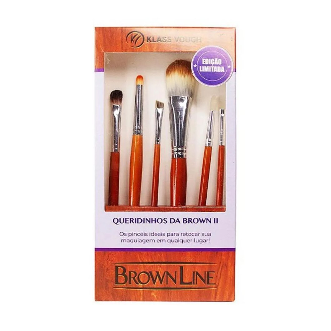 Kit Pincéis de Maquiagem Klass Vough Queridinhos da Brown 2 Ref:brw4