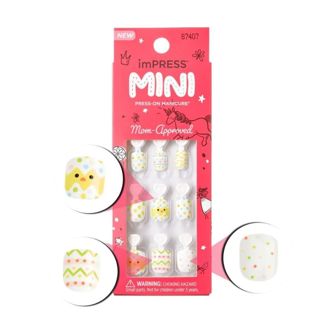 Unhas Autocolantes Kiss Ny Impress Mini Mom-approved Eggcelent Day Imk06x C/20un