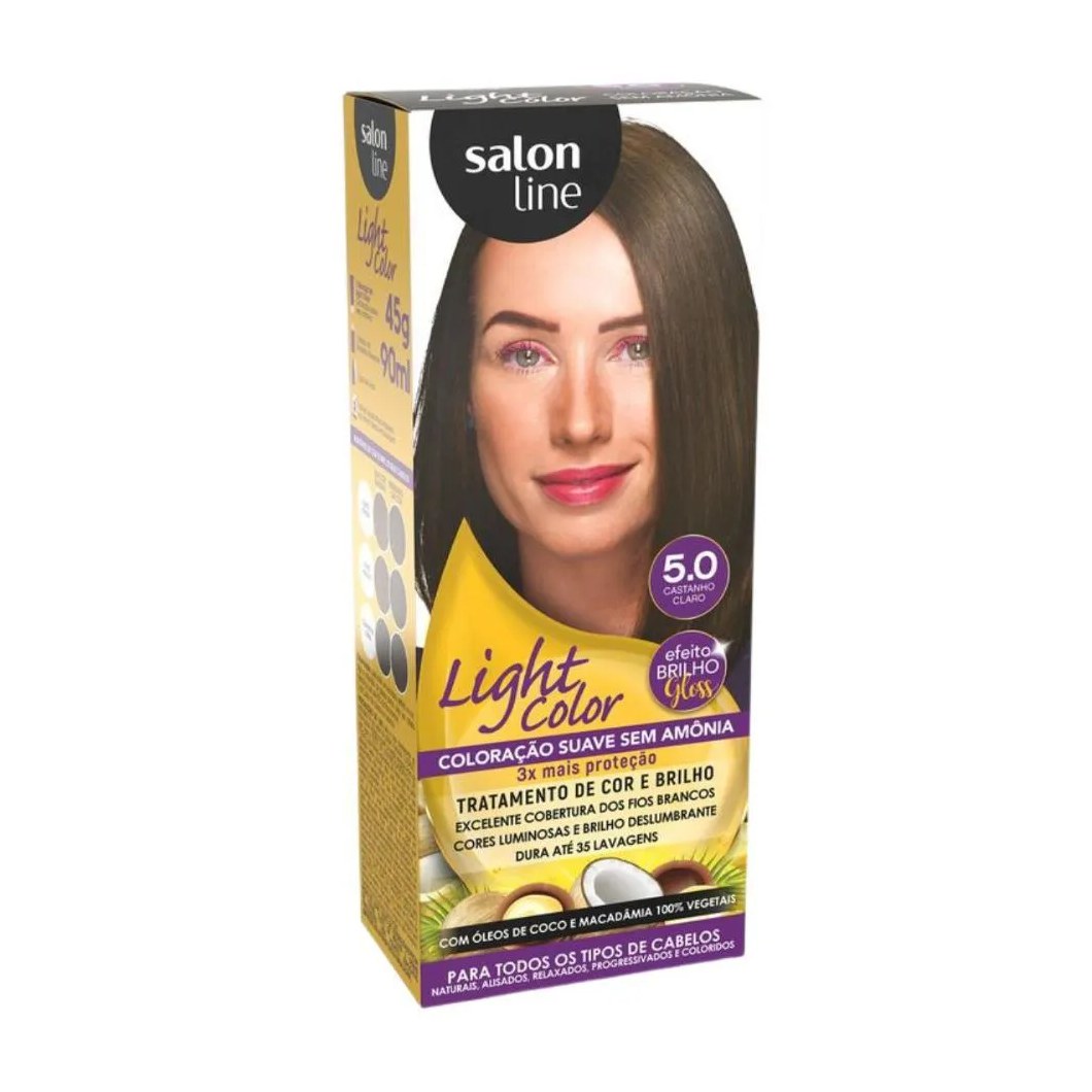 Coloração Suave Salon Line Light Color 5.0 Castanho Claro