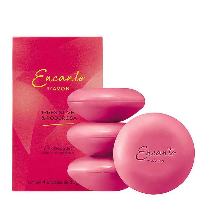 Avon Encanto Irresistivel e Poderosa Sabonete Cremoso 4x80g