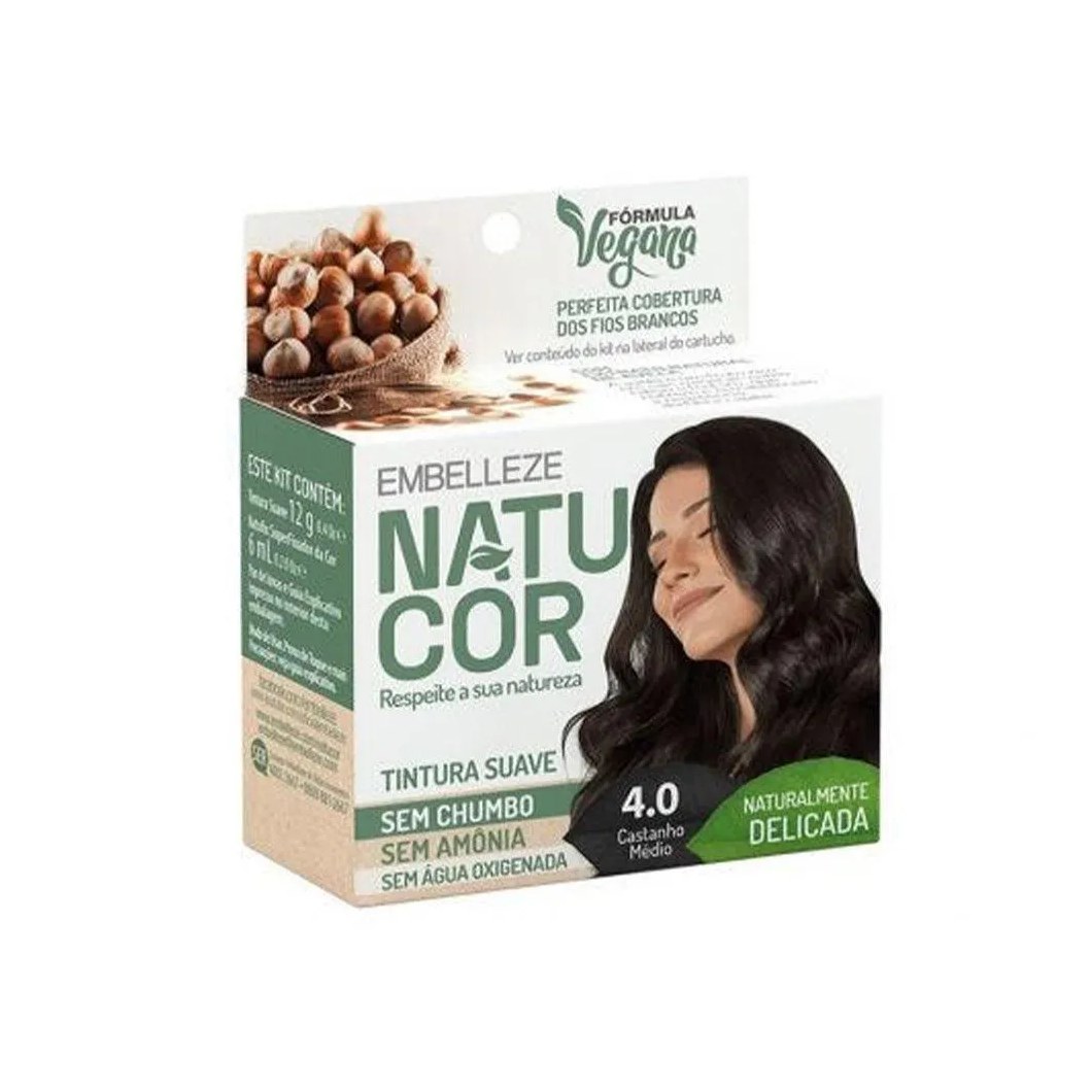Tonalizante Natucor 4.0 Castanho Médio