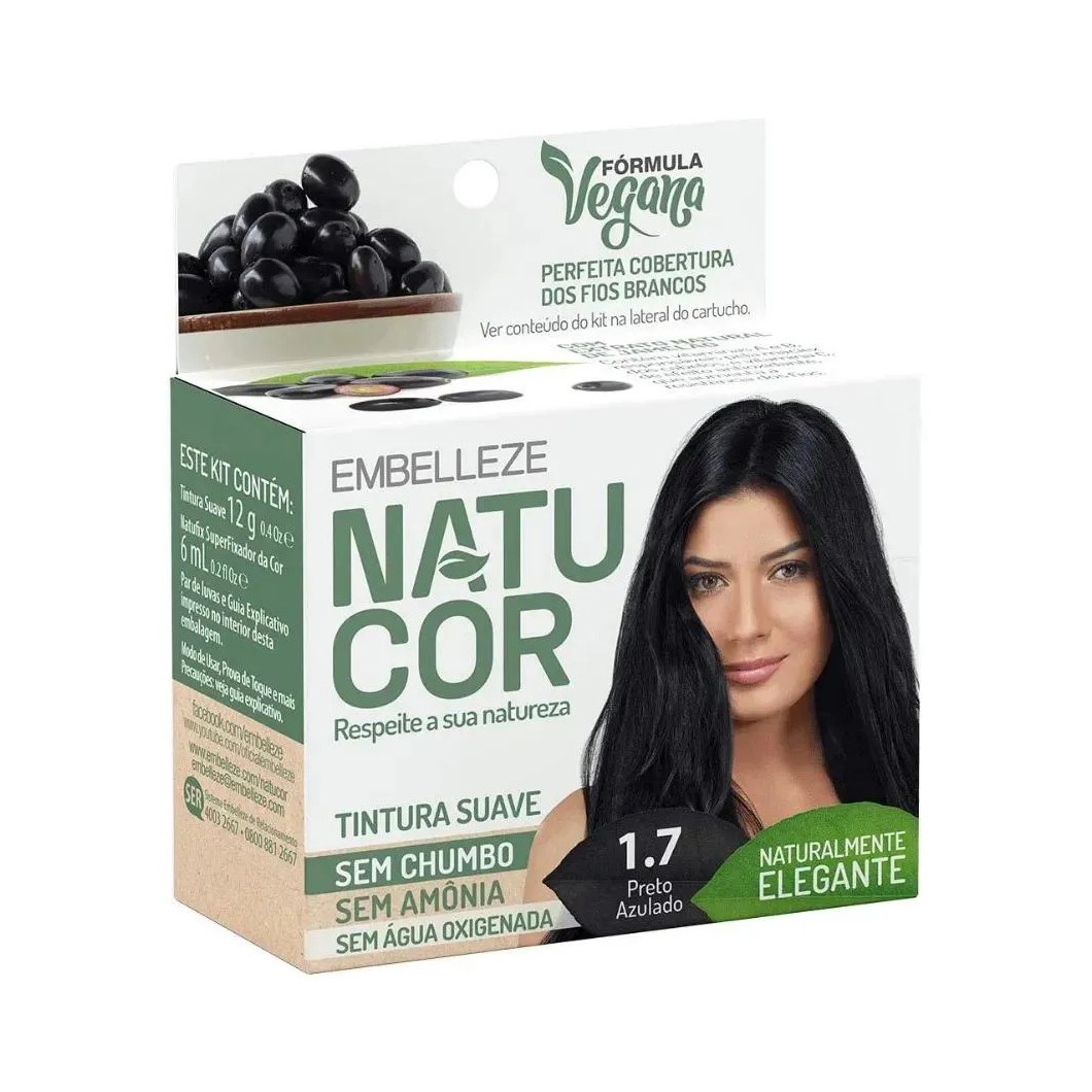 Tonalizante Natucor 1.7 Preto Azulado