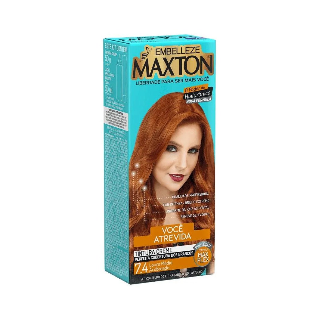 Tintura Maxton 7.4 Louro Médio Acobreado