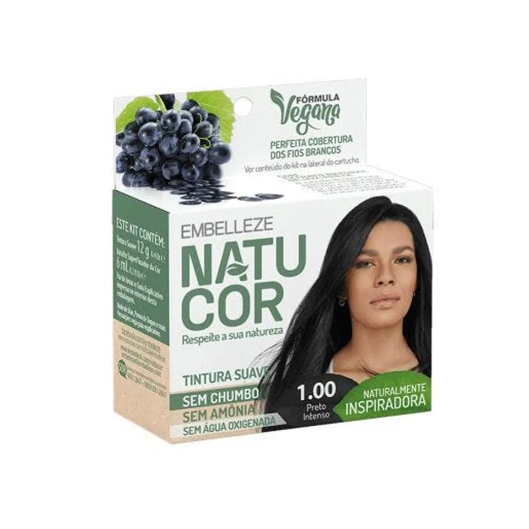 Tonalizante Natucor 1.00 Tucuma Preto