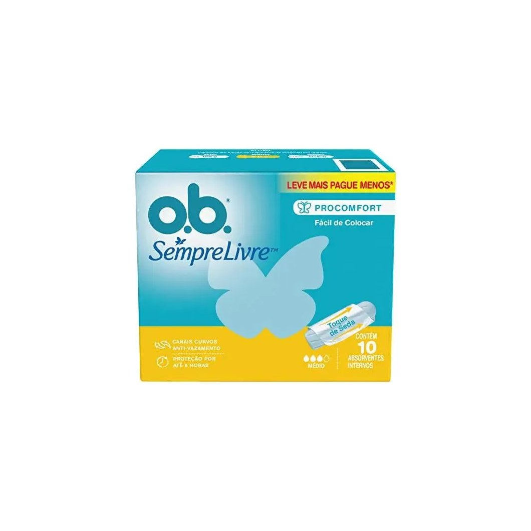 Absorvente Interno Ob Médio Lv10 Pg08
