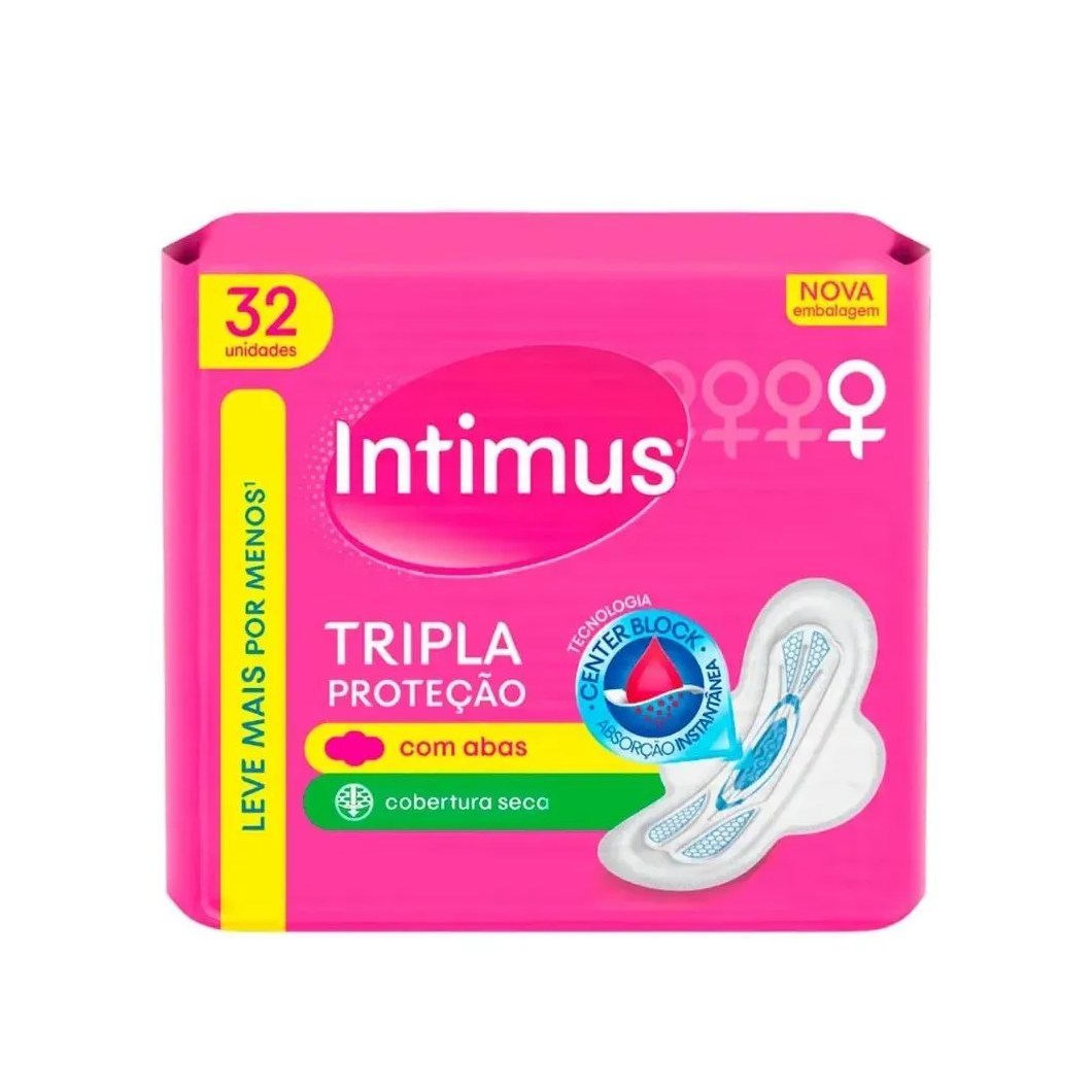 Absorvente Intimus com Abas Tripla Proteção Seca C/32un