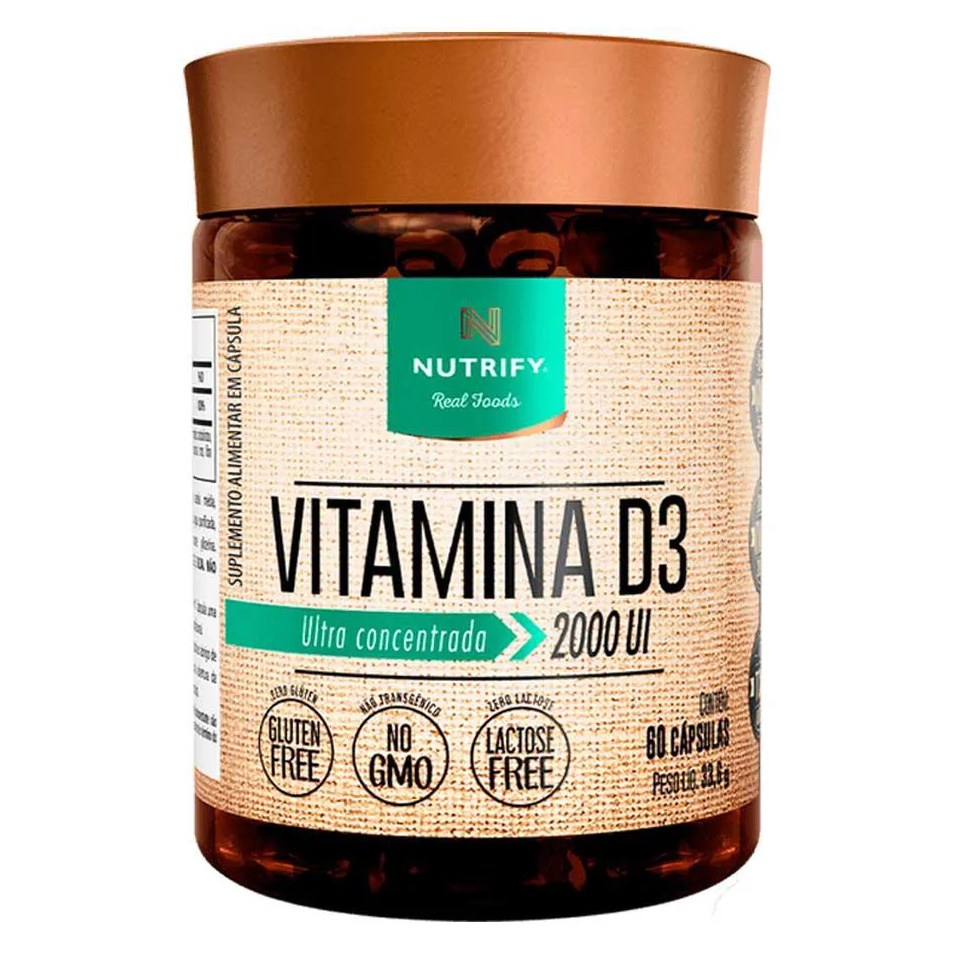 Vitamina D3 2000ui Ultra Concentrada C/ 60 cápsulas Nutrify
