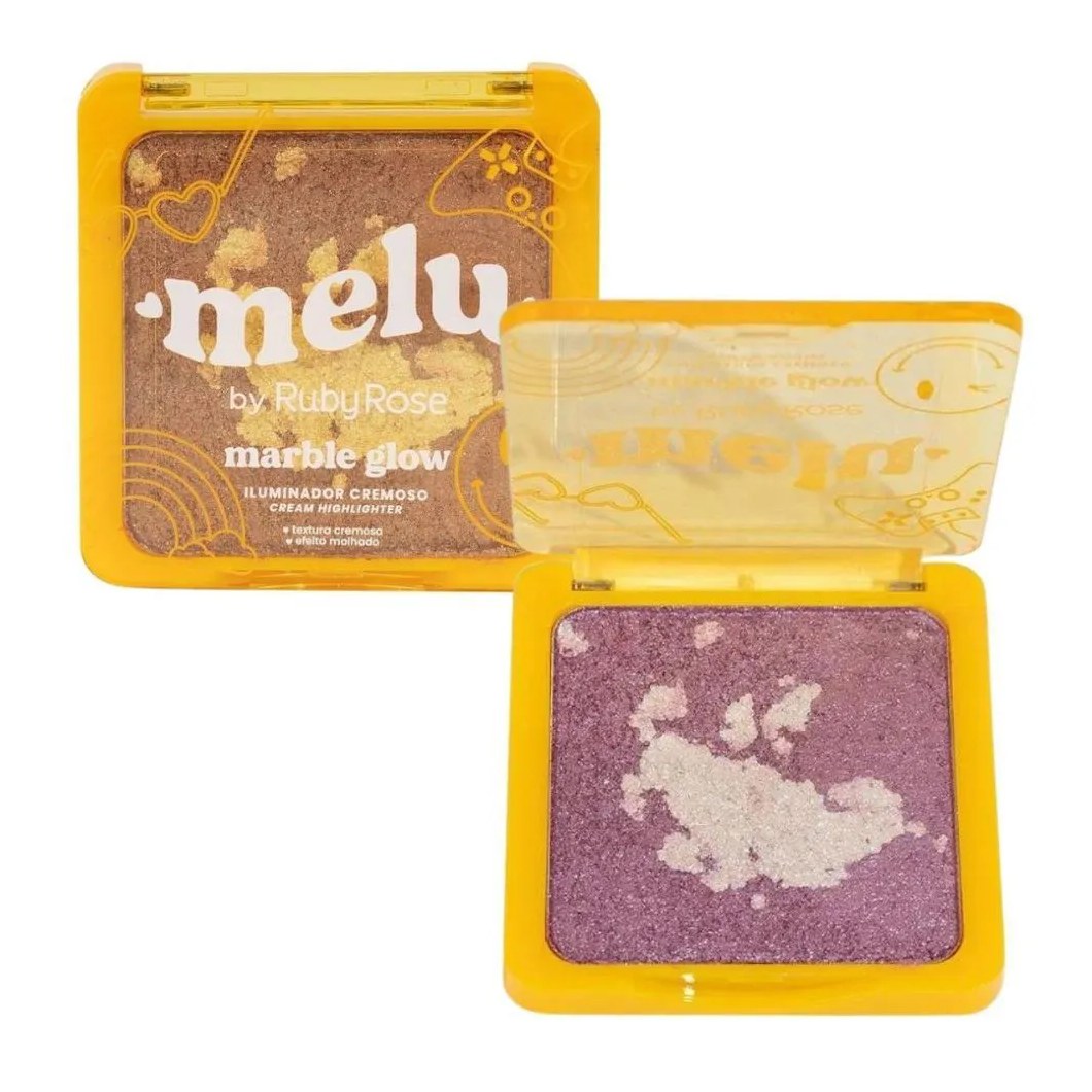 Iluminador Cremoso Melu By Ruby Rose Marble Glow Beach Sunset 11g