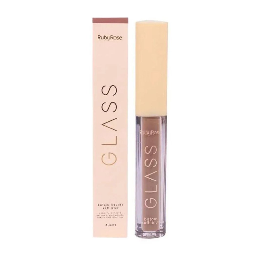 Batom Líquido Soft Blur Ruby Rose Glass Bg01 3,3ml