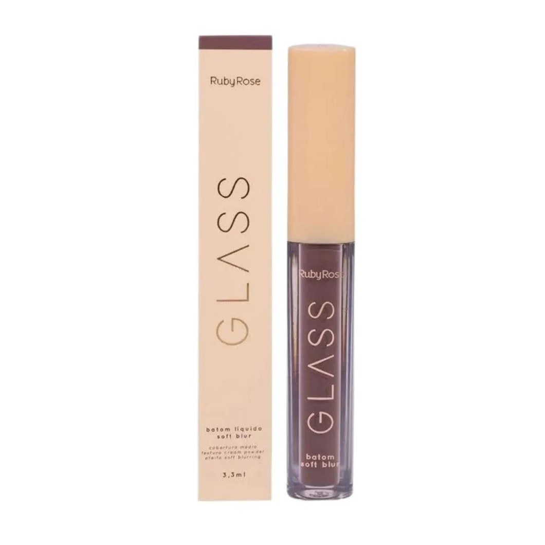Batom Líquido Soft Blur Ruby Rose Glass Bg02 3,3ml
