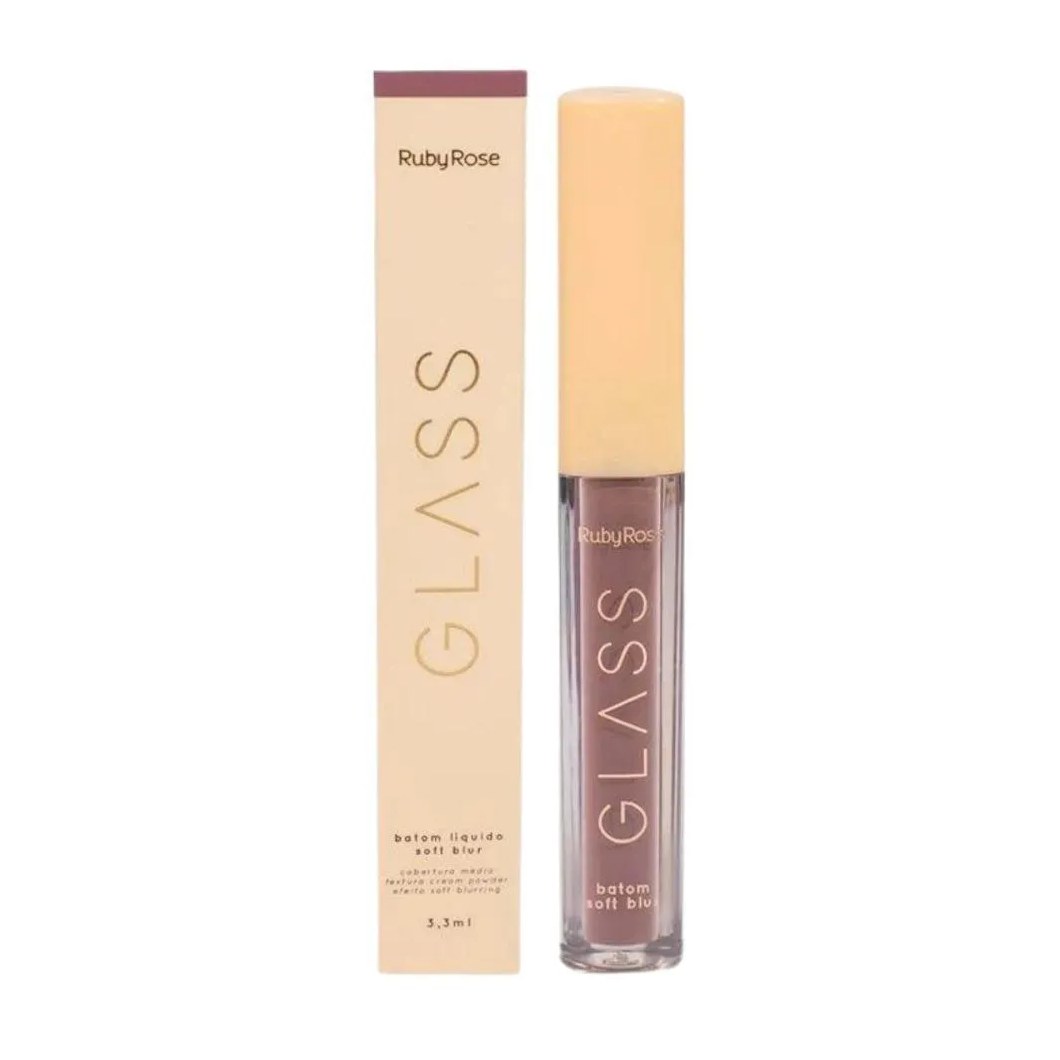 Batom Líquido Soft Blur Ruby Rose Glass Bg03 3,3ml