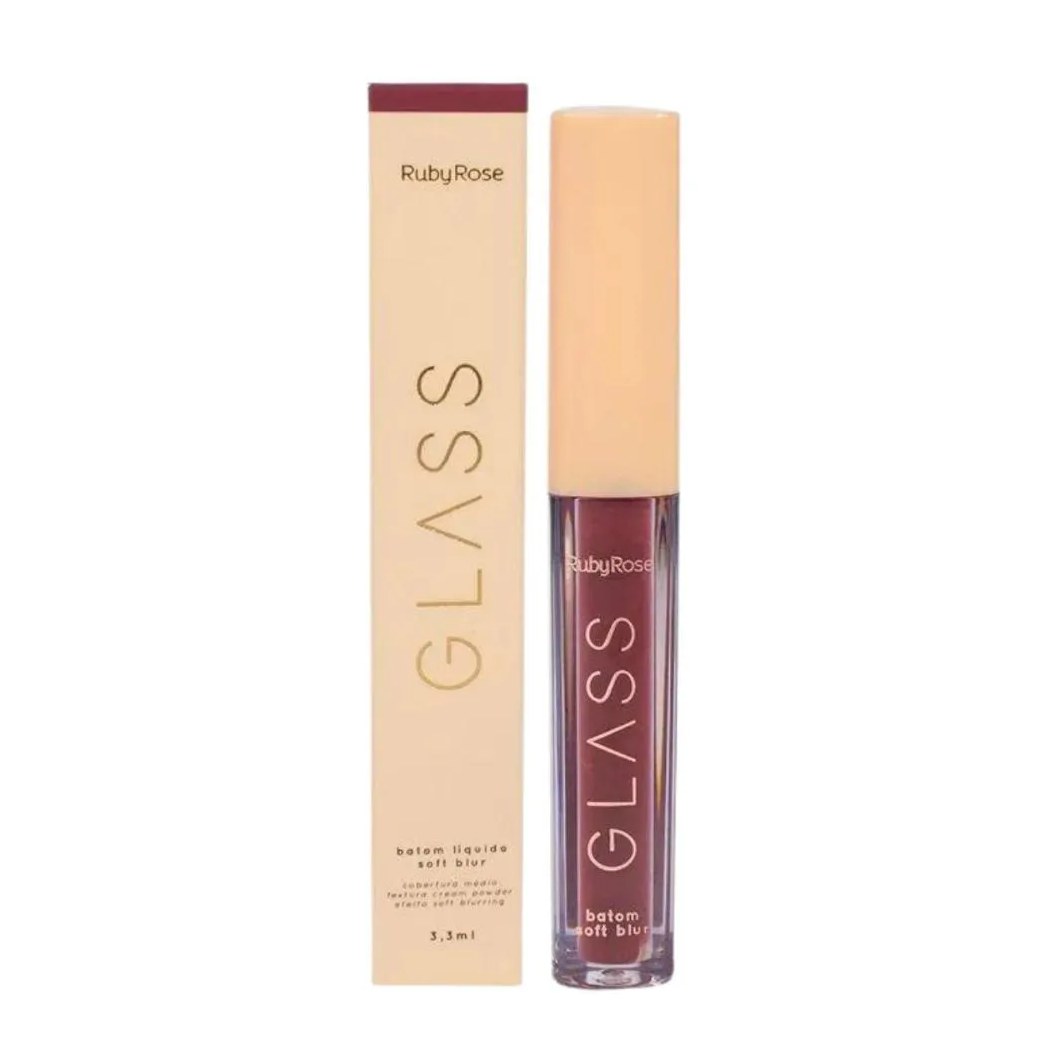 Batom Líquido Soft Blur Ruby Rose Glass Bg05 3,3ml
