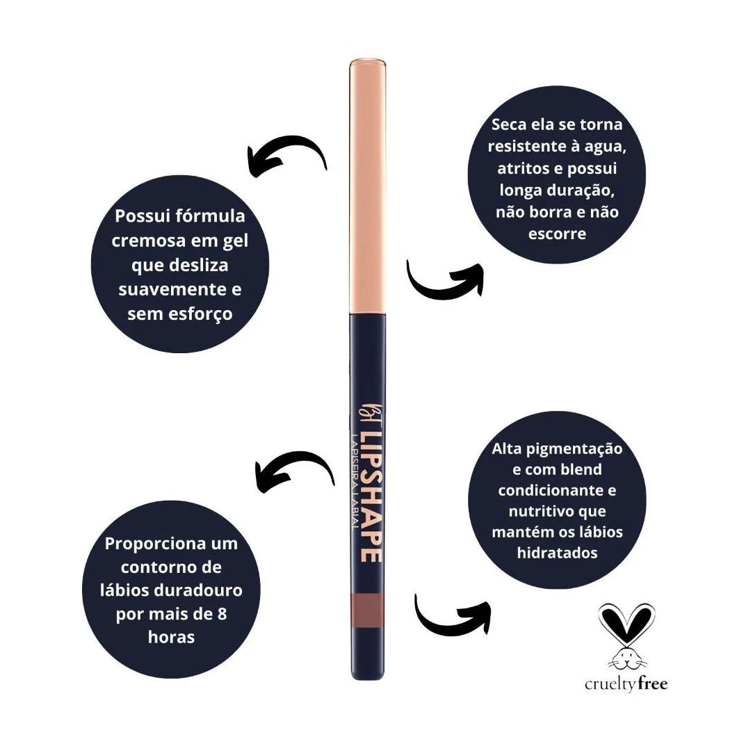 Lapiseira Labial Bruna Tavares Bt Lipshape Warm Brown 300mg