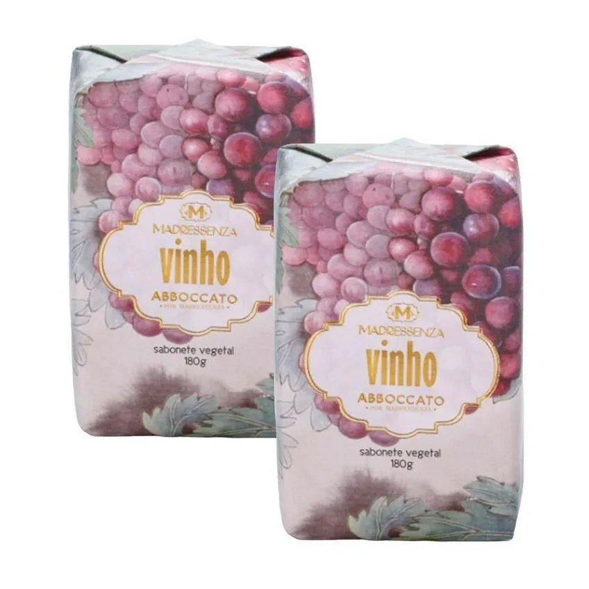 Kit 2 Sabonetes em Barra Vinho Madressenza 180g