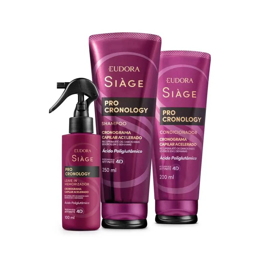 Kit Siage Pro Cronology Shampoo+condicionador+leave-in