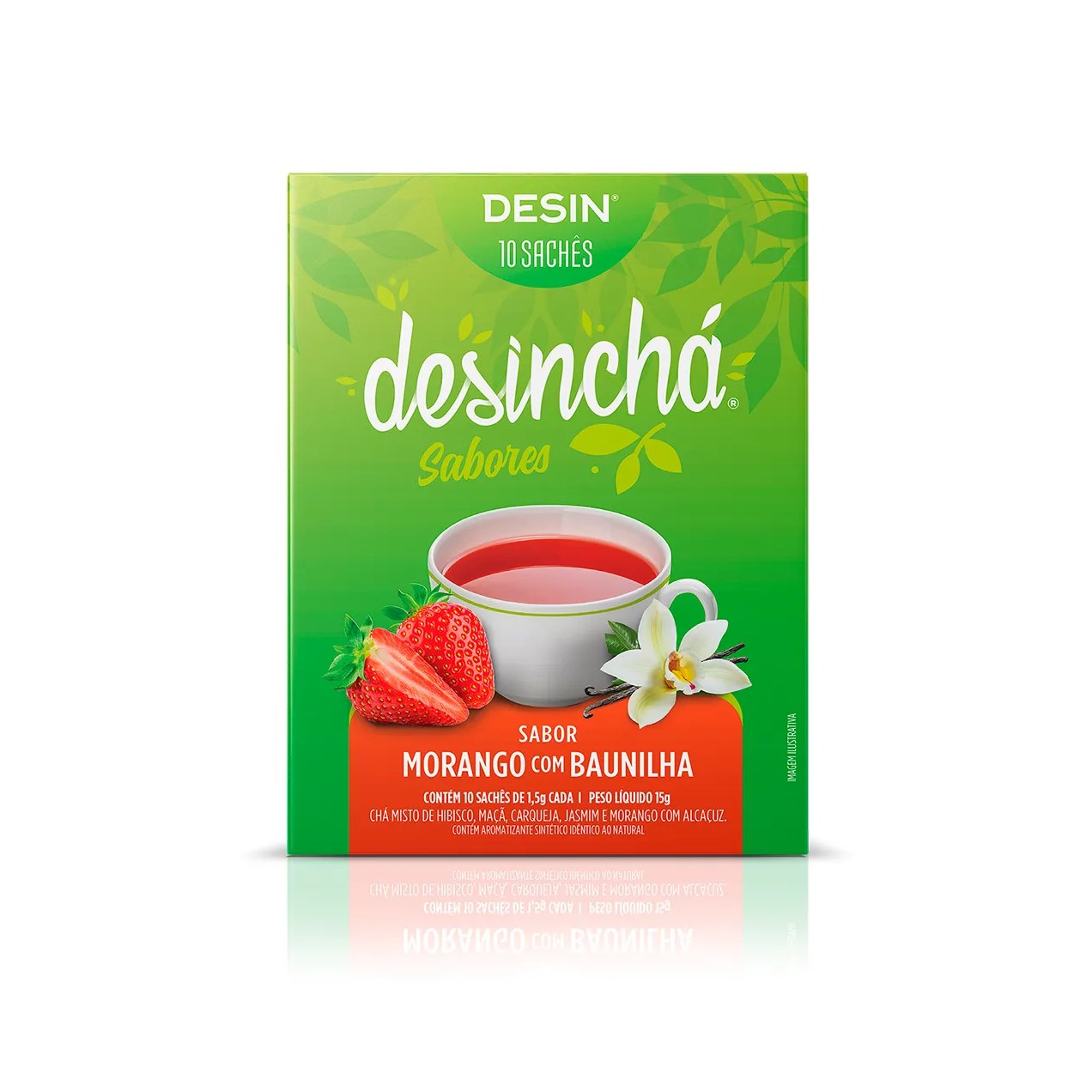 Desinchá Morango com Baunilha 10 Sachês