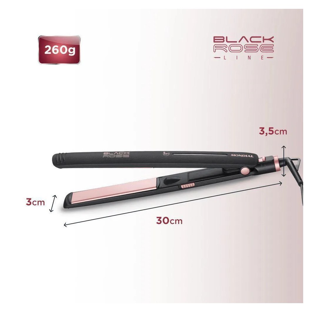 Prancha Alisadora Black Rose P-27 Biv