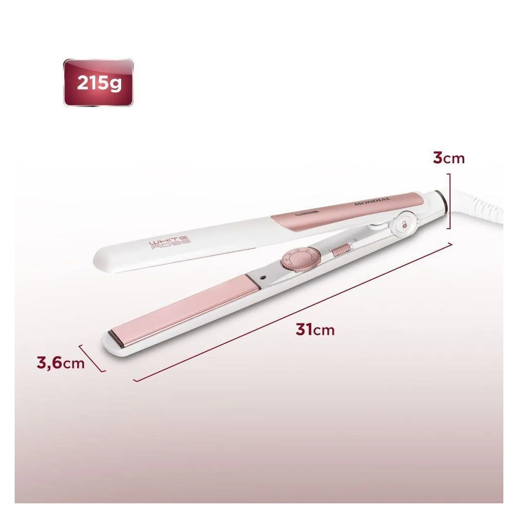 Prancha Alisadora White Rose Line P-50 P-50 Bivolt.