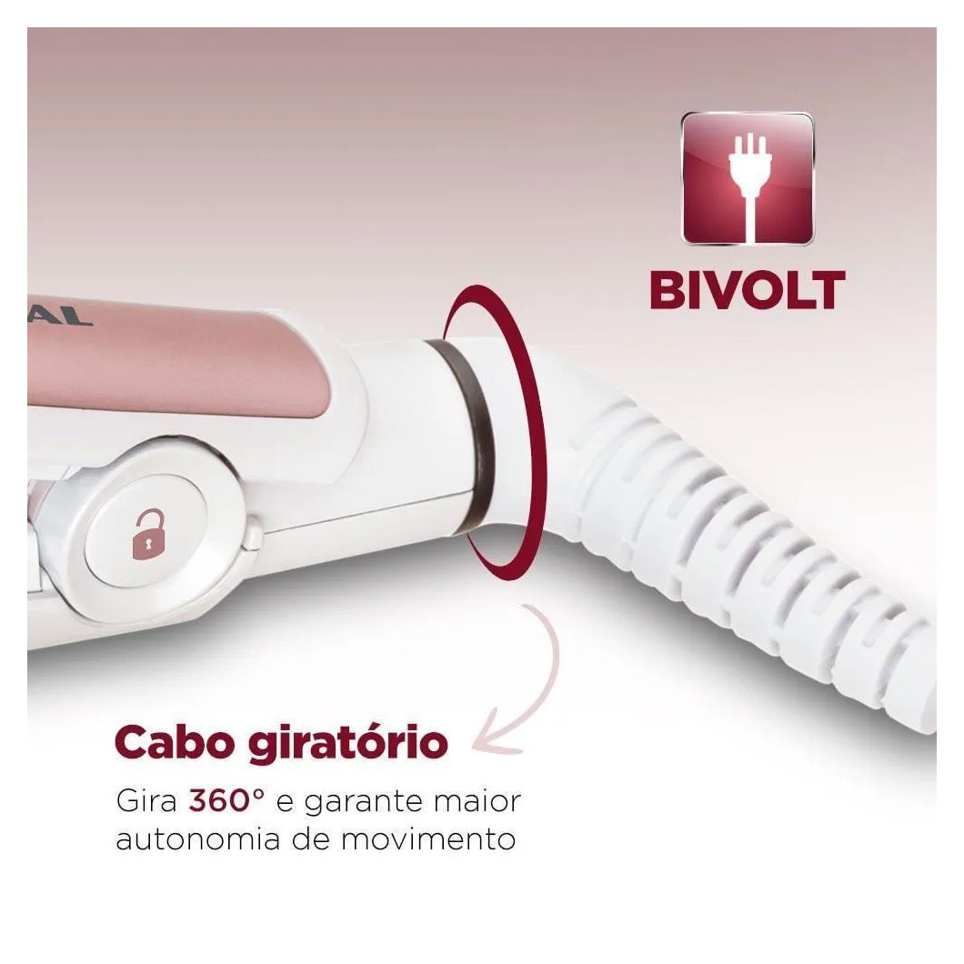 Prancha Alisadora White Rose Line P-50 P-50 Bivolt.