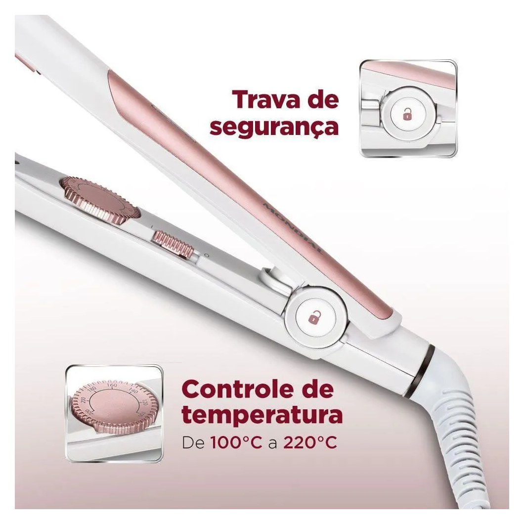 Prancha Alisadora White Rose Line P-50 P-50 Bivolt.