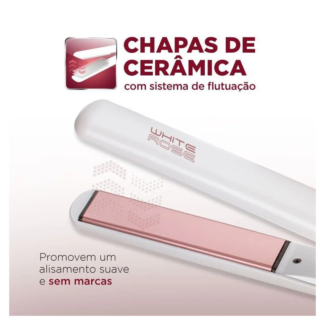 Prancha Alisadora White Rose Line P-50 P-50 Bivolt.