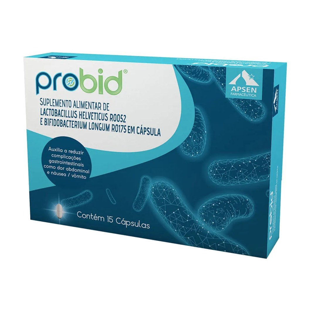 Probid Probiotico Lactobacillus Suplemento Alimentar 15 Capsulas