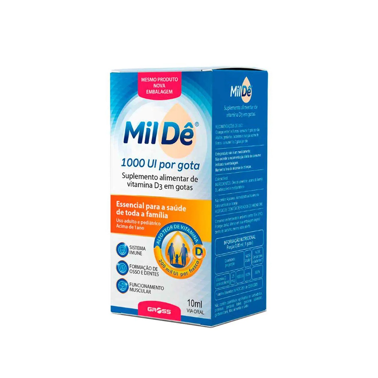 Vitamina D 1.000UI MilDê Gotas 10ml