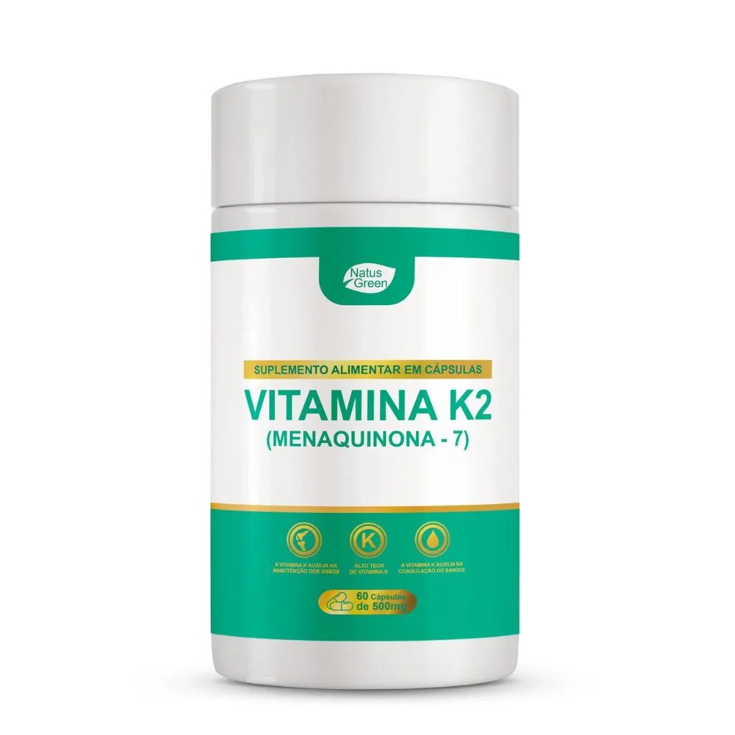Vitamina K2 Concentrada 60 cápsulas 500mg Natus Green