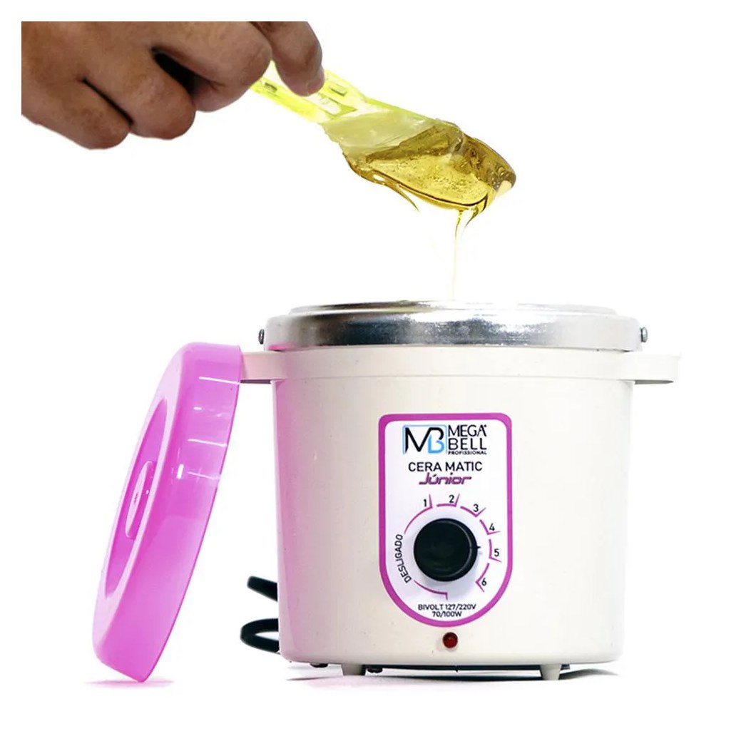 Aquecedor Cera Matic Junior Megabell C/ Refil 400g Rosa