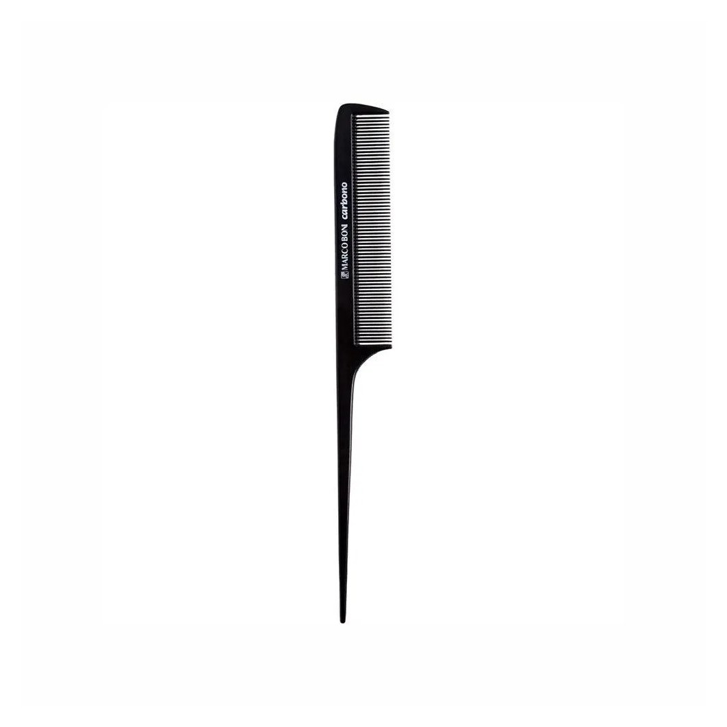 Pente de Cabelo Marco Boni Profissional Carbono com Cabo Pontiagudo Dentes Finos