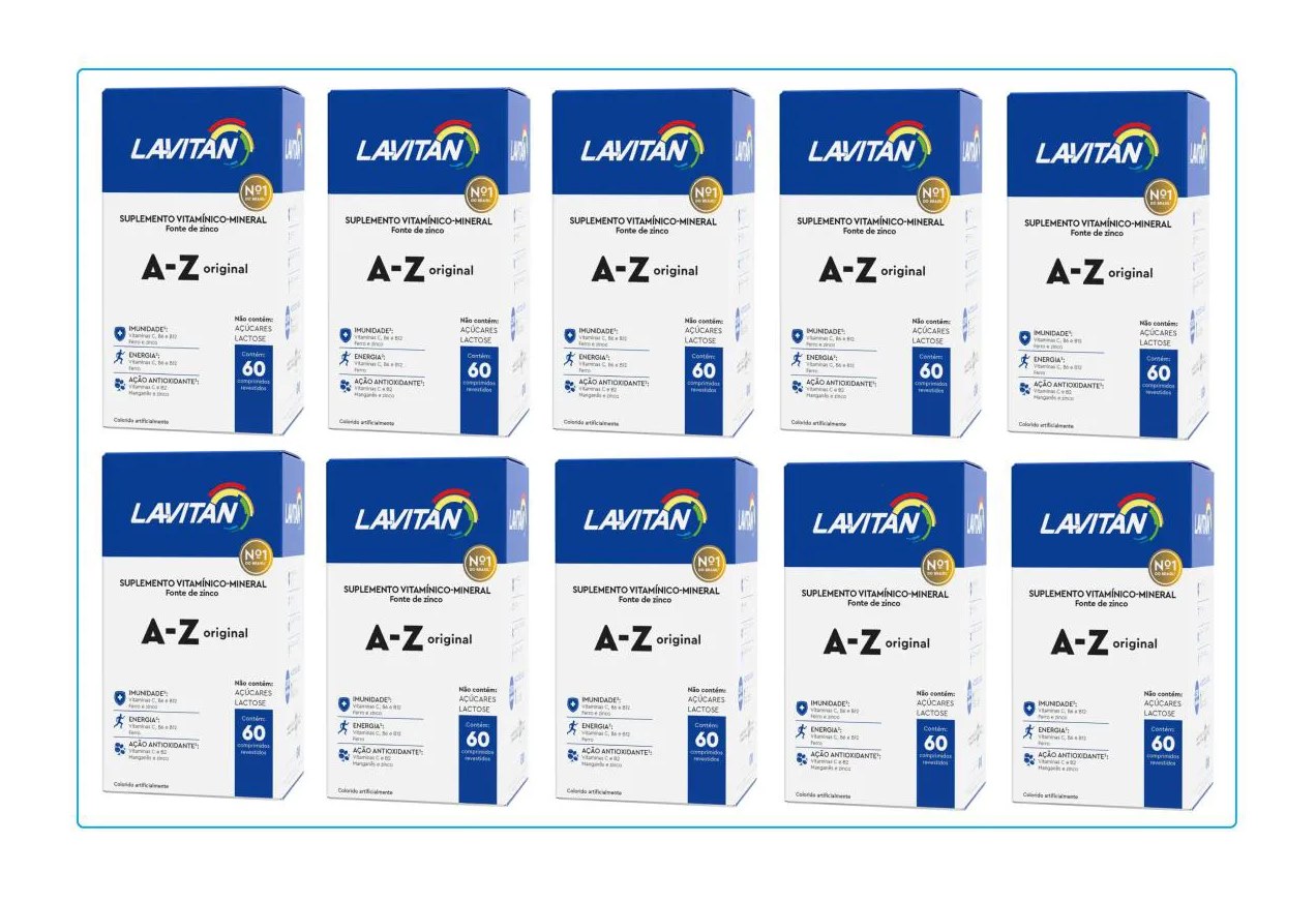 Kit 10 Lavitan A-z Original Suplemento com 60 cápsulas - Cimed