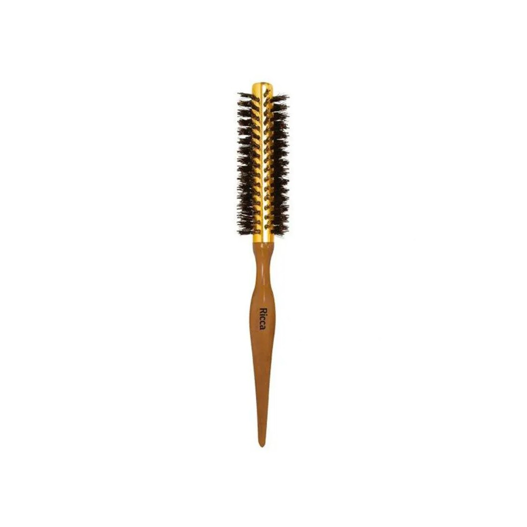 Escova de Cabelo Madeira Ricca Metal Point 14