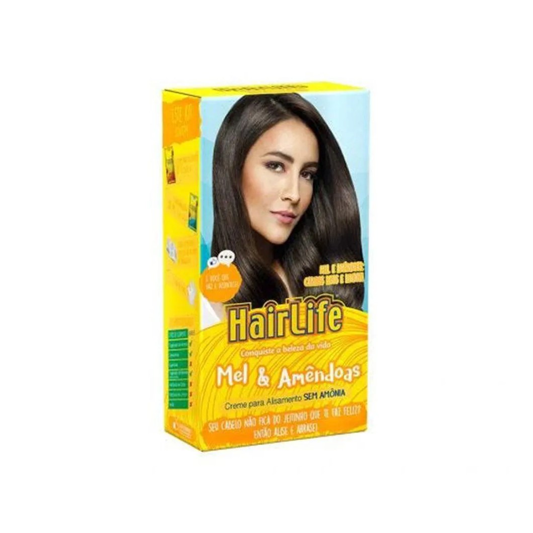Creme Alisante Hair Life Balanco e Natural Mel e Amêndoas 180g