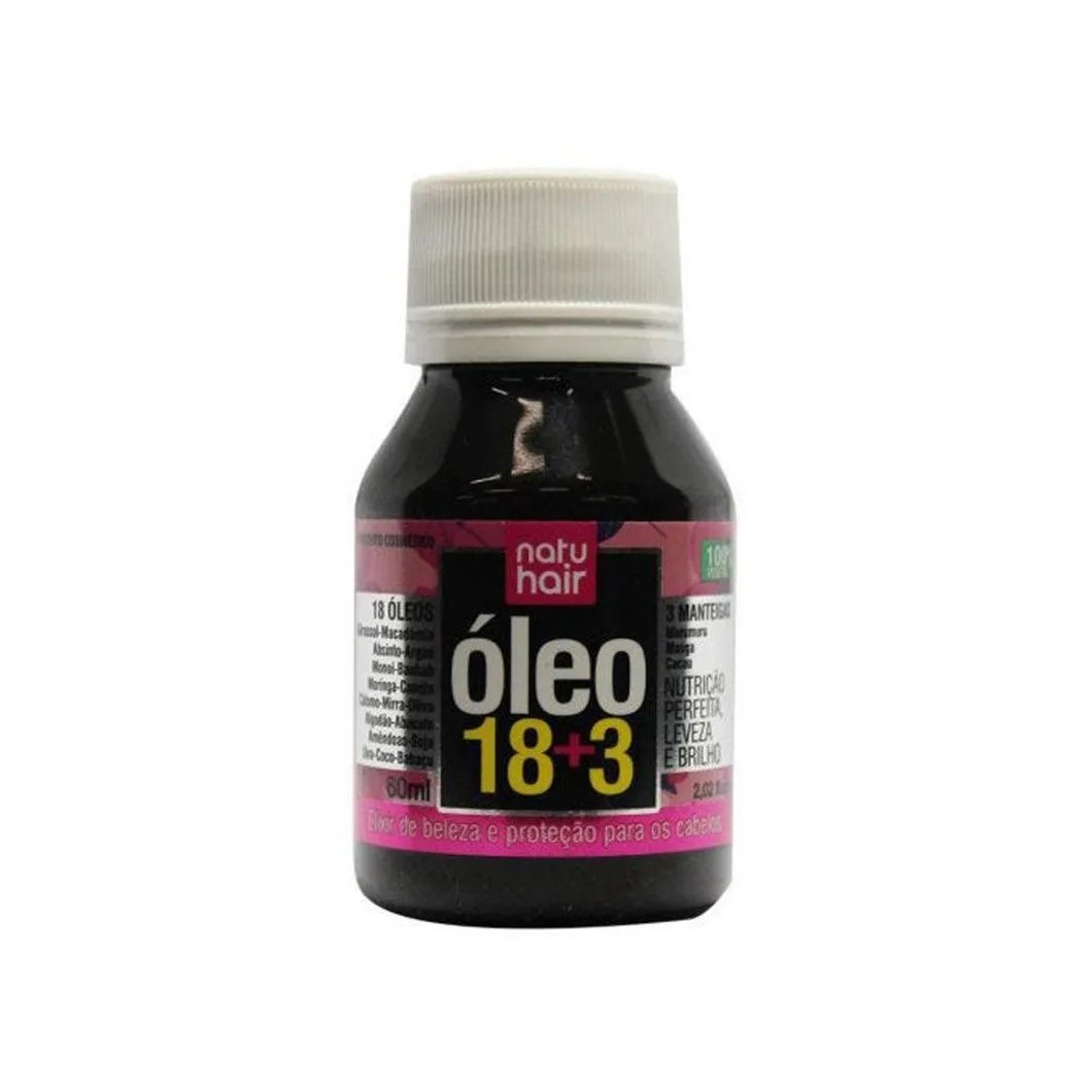 Óleo Capilar Natu Hair 18 Óleos E 3 Manteigas 60Ml