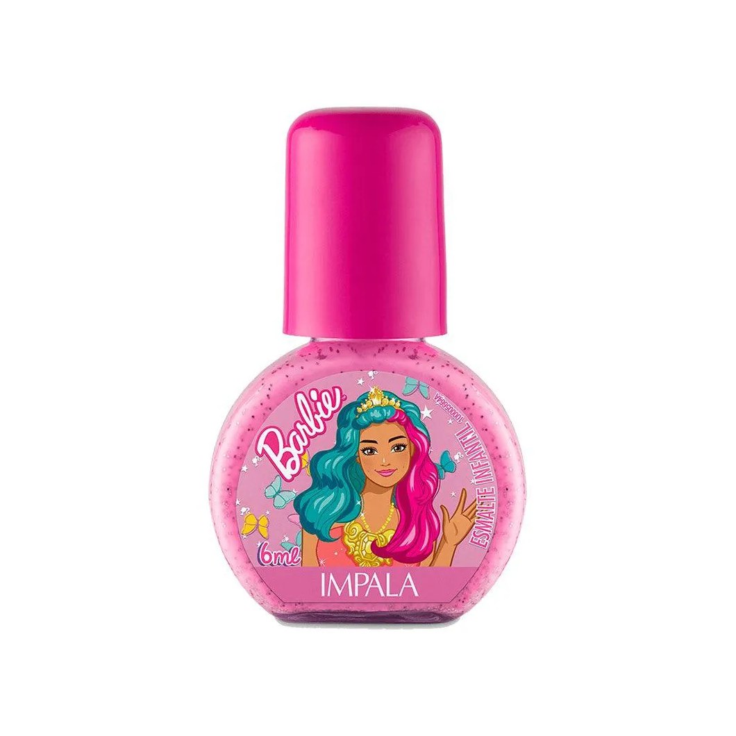 Esmalte Impala Infantil Barbie Glitter Brilho Encantado