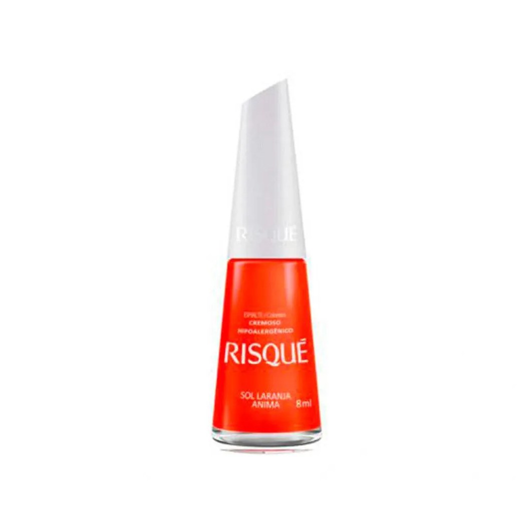 Esmalte Risque Cremoso Sol Laranja Anima