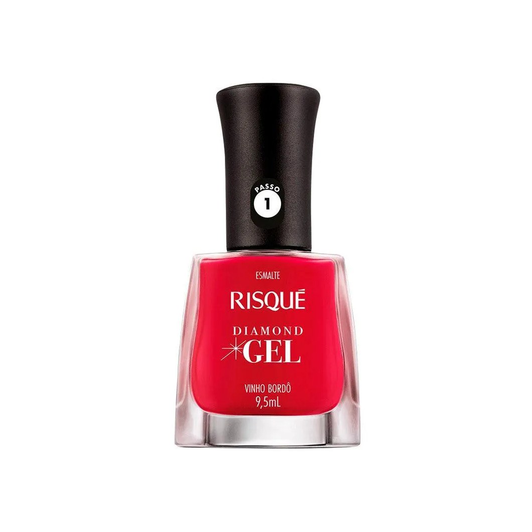 Esmalte Risque Diamond Gel Cremoso Vinho Bordo