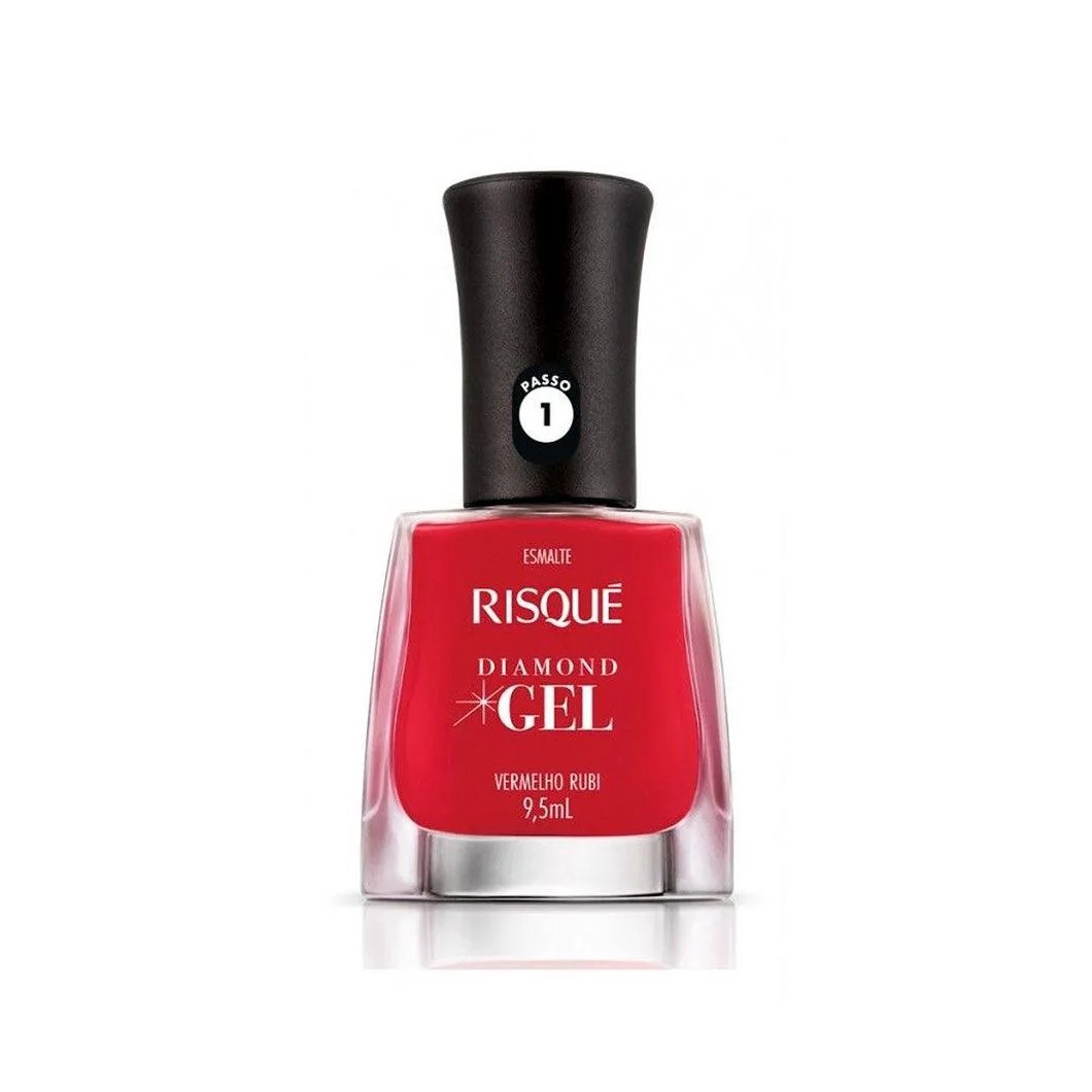 Esmalte Risque Diamond Gel Cremoso Vermelho Rubi
