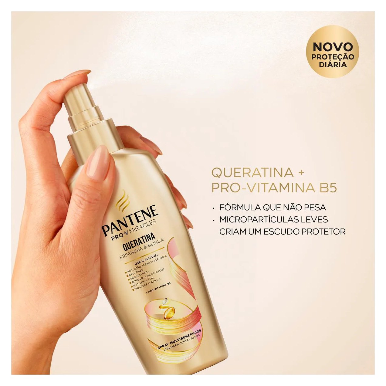 Spray Multibenefícios Pantene Miracles Queratina 160ml