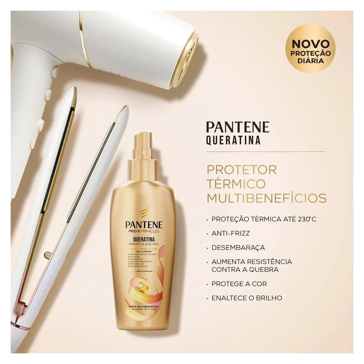 Spray Multibenefícios Pantene Miracles Queratina 160ml