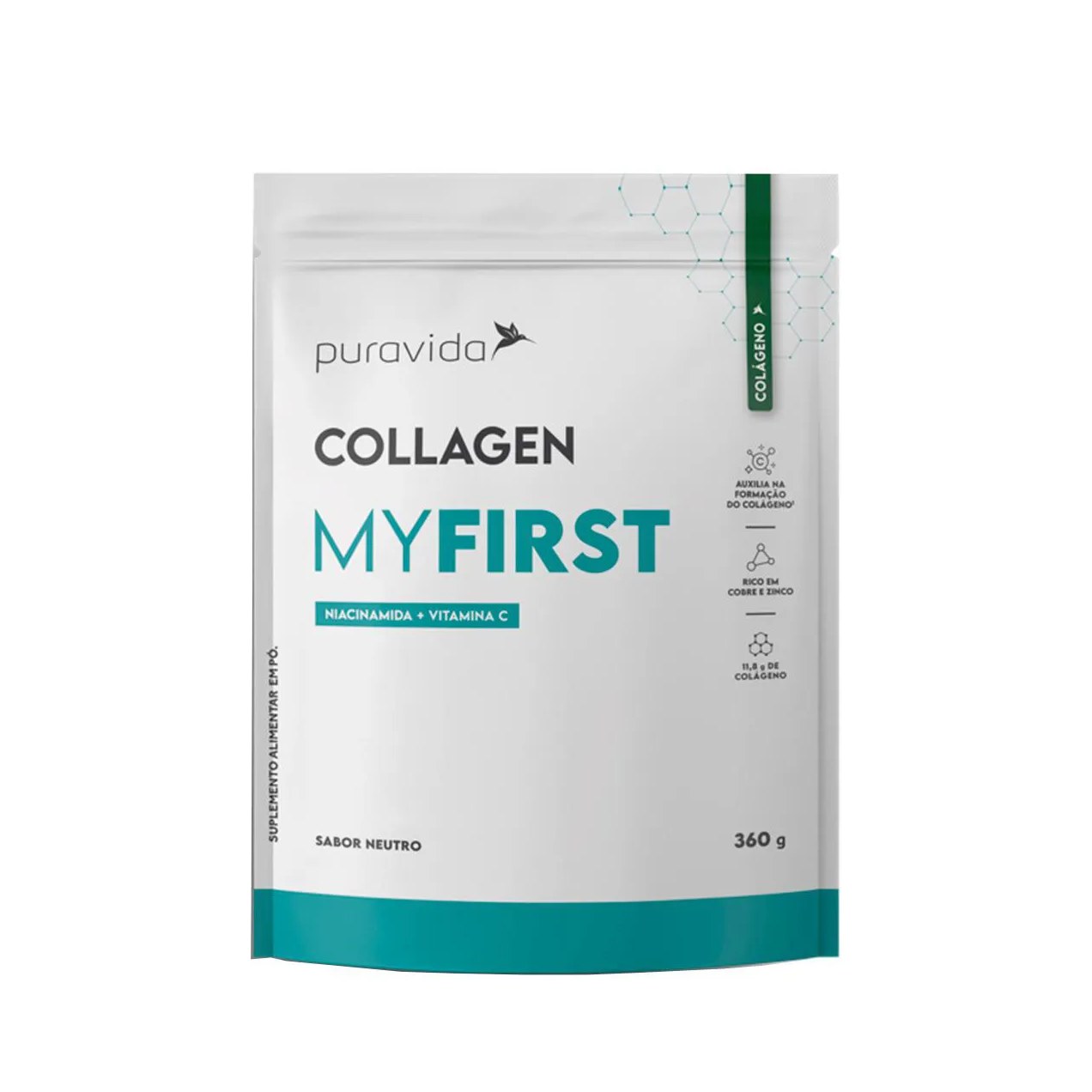 Colágeno em Pó Puravida Collagen My First Neutro 360g