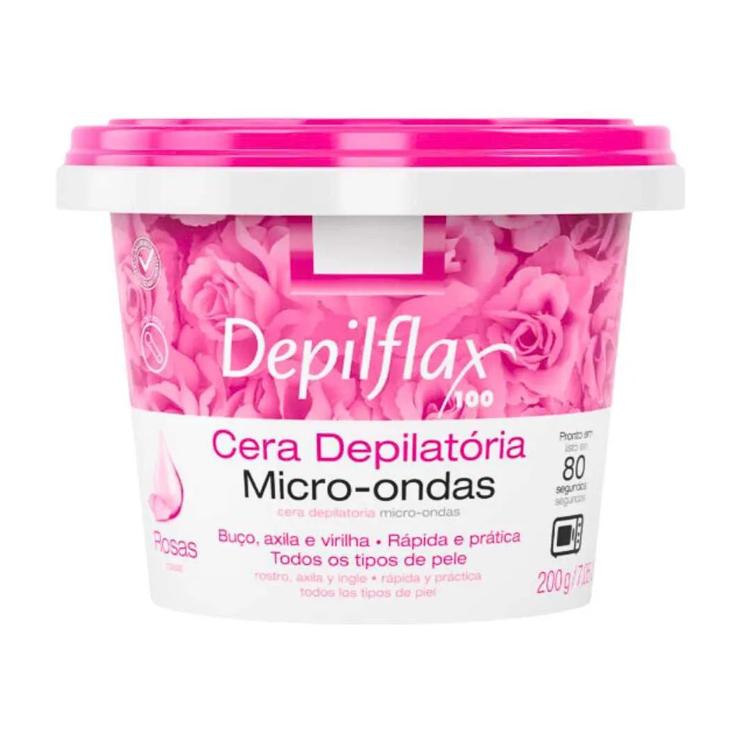 Cera Microondas Rosas Depilflax 200g