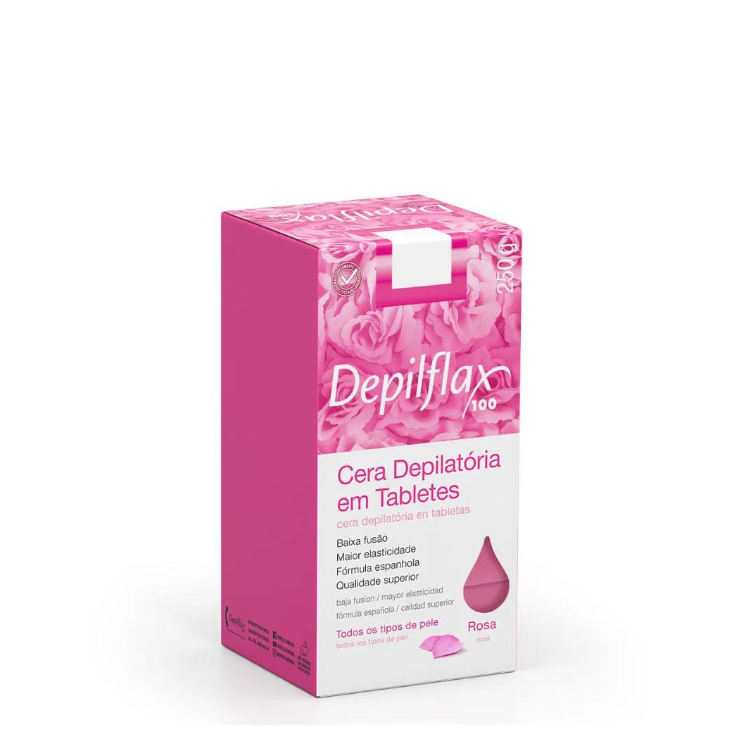 Cera Quente Depilatória Depilflax Rosa 250g