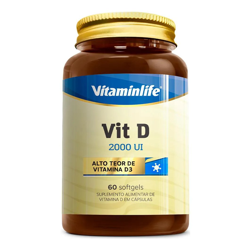 Vitamina D 2000ui 60 Cáps Vitaminlife