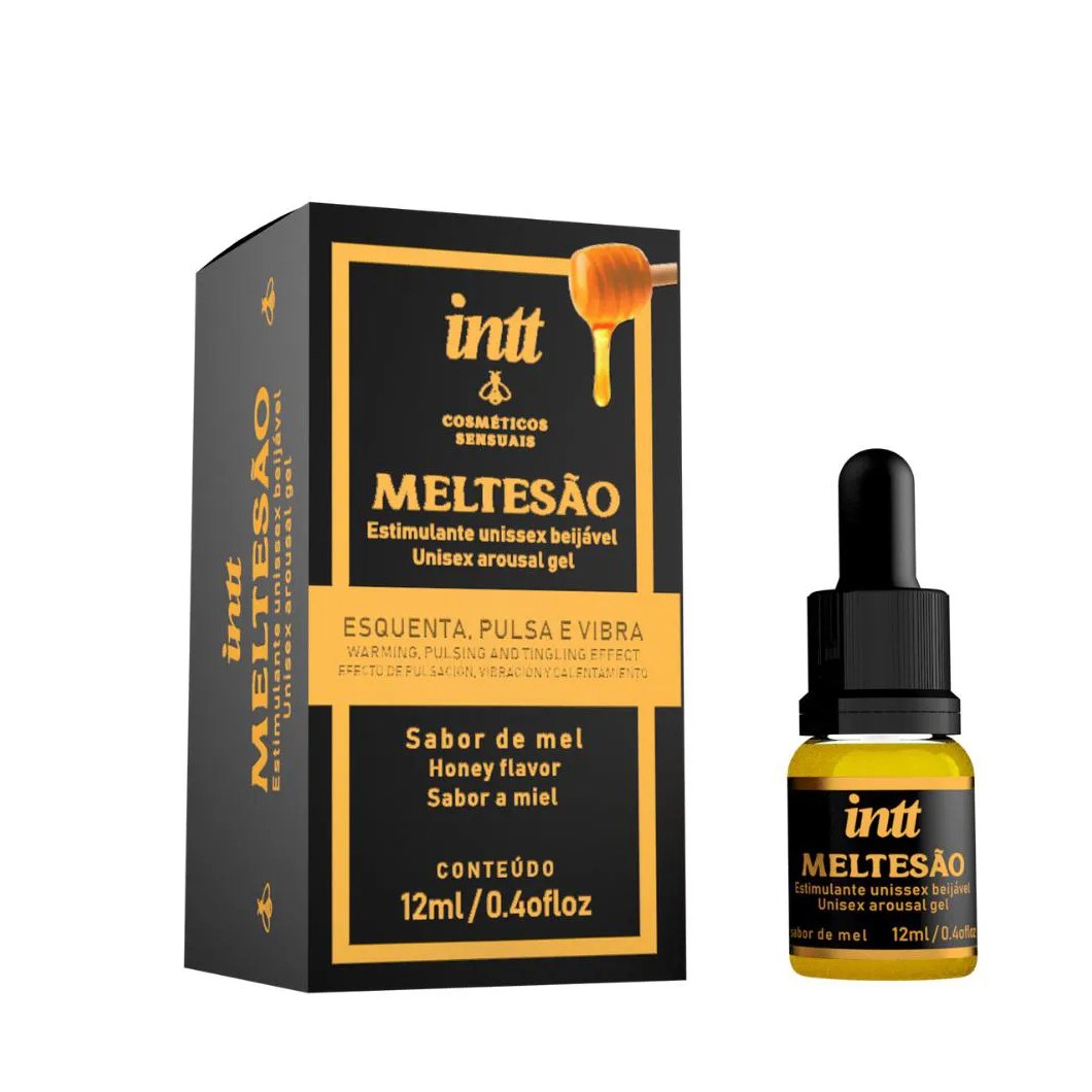 Meltesã.o Estimulante Beijável Unissex Esquenta Pulsa e Vibra 12ml Intt