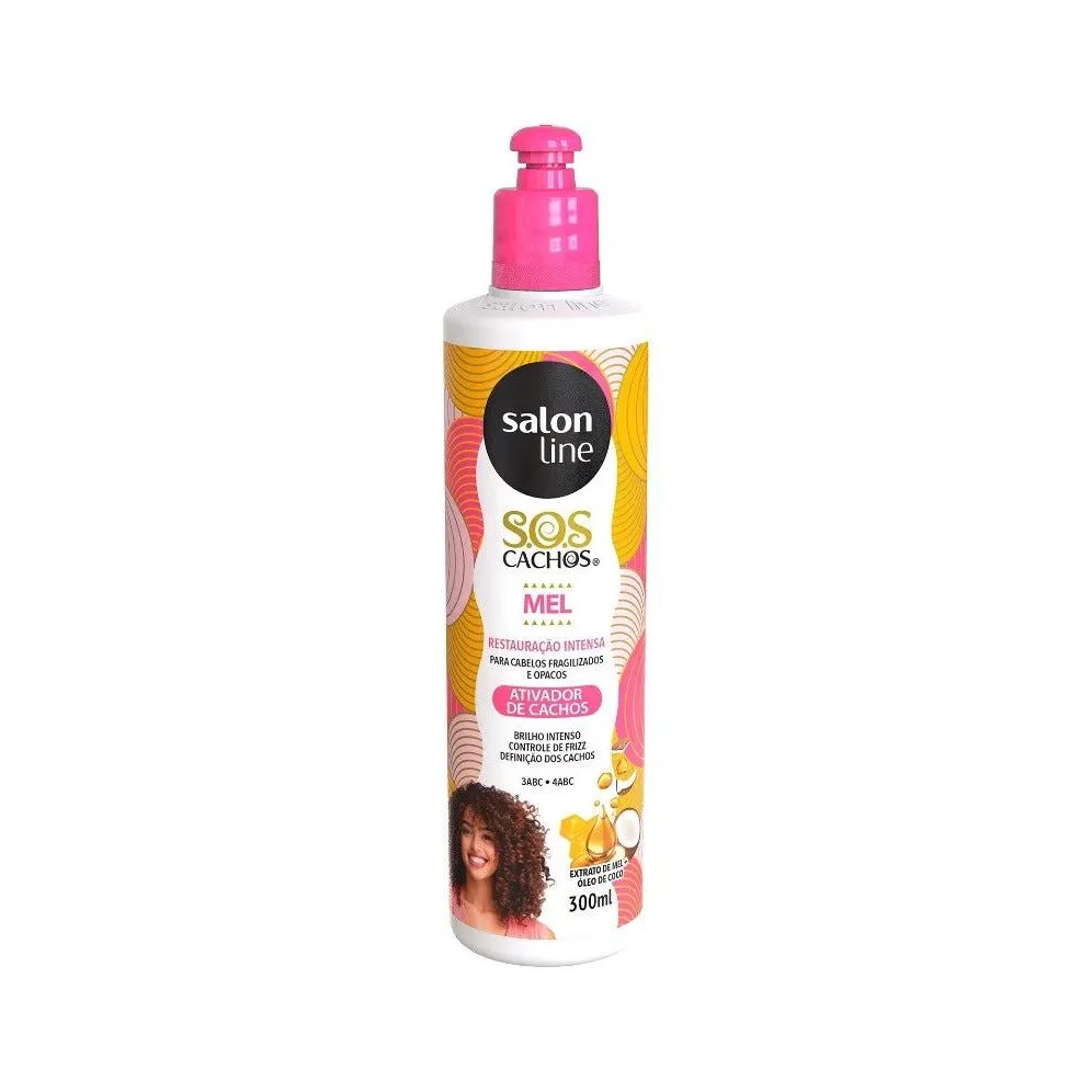 Ativador de Cachos Sos Cachos Mel Cachos Intensos Salon Line 300ml