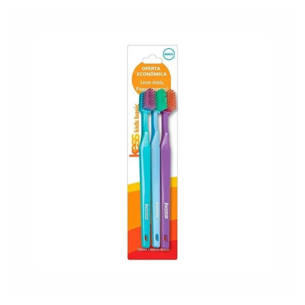 Escova Dental Kess Super Combo com 3un
