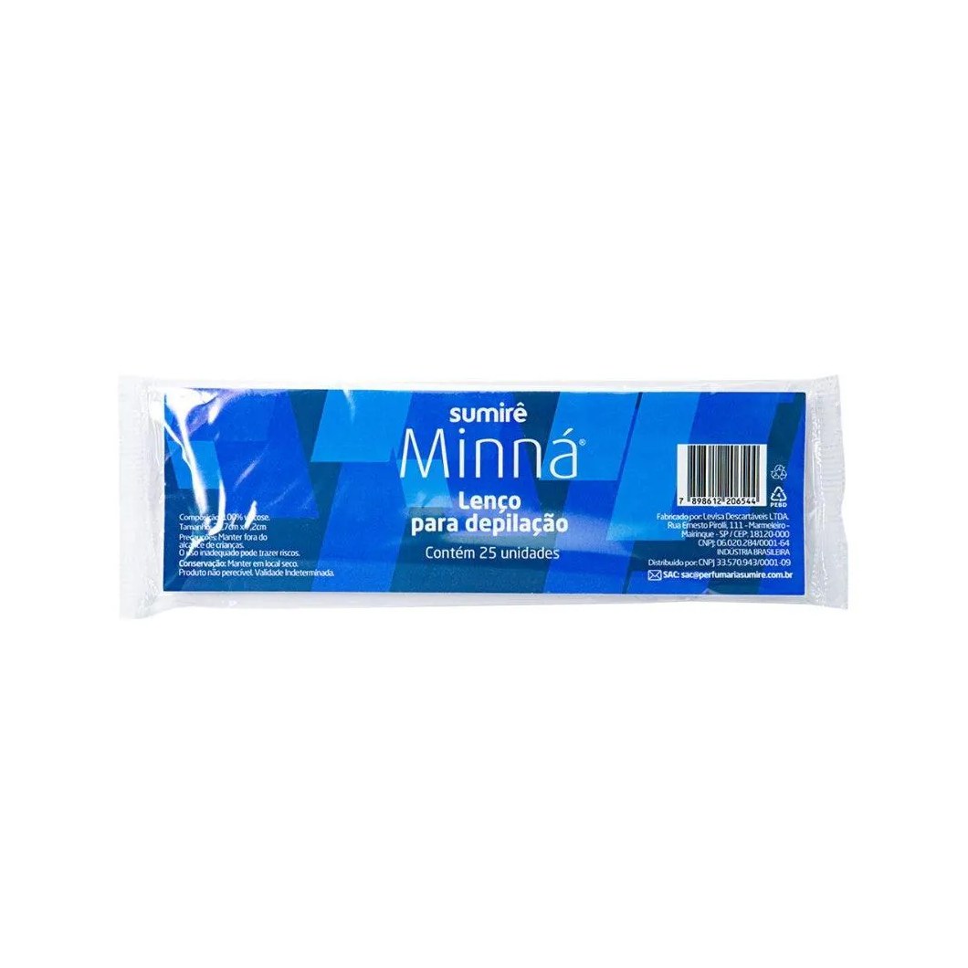 Lenço Minná Depilação 100% Viscose 25un
